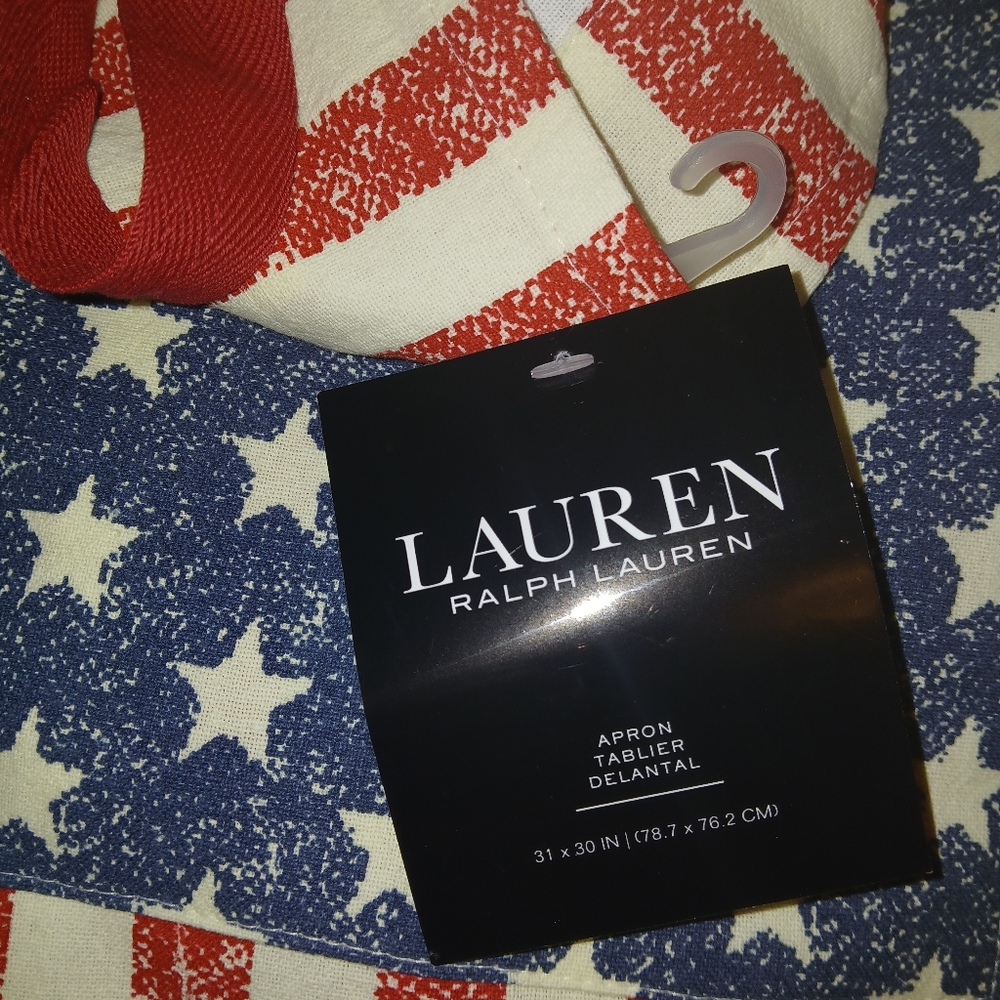 Ralph Lauren 100% Cotton Patriotic American Flag Apron, Unisex - Picture 5 of 8